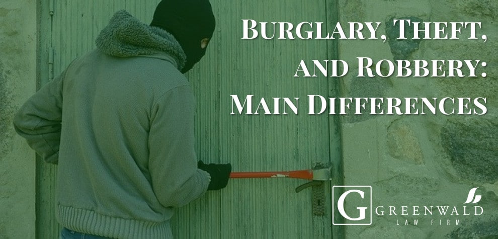 burglary theft and robbery differences